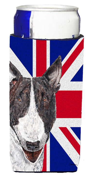 English Union Jack British Flag Design with Dog Ultra Hugger for slim cans - 615872822188