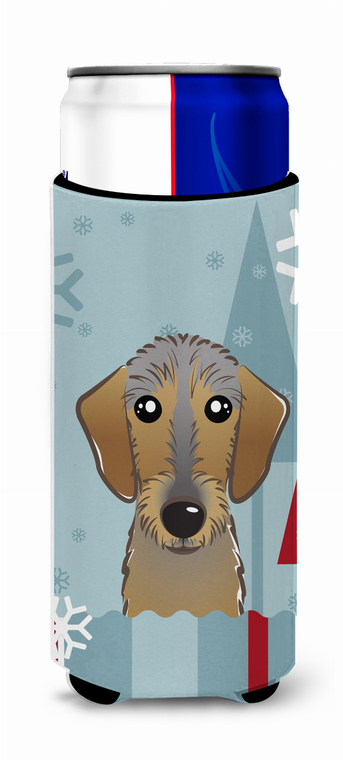 Winter Holiday Dog Design Ultra Hugger for slim cans - 638508125040