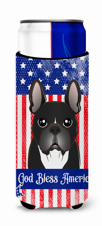 American Flag and Dog Ultra Hugger for slim cans - 638508203847