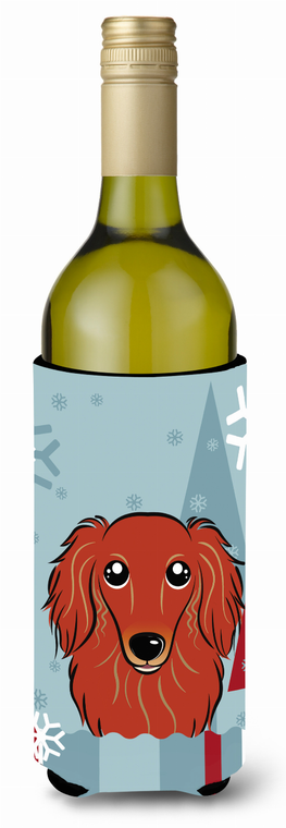 Winter Holiday Dog Design Wine Bottle Hugger - 638508124234