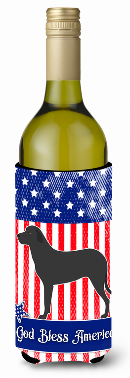 American Flag and Dog Wine Bottle Hugger - 638508987150