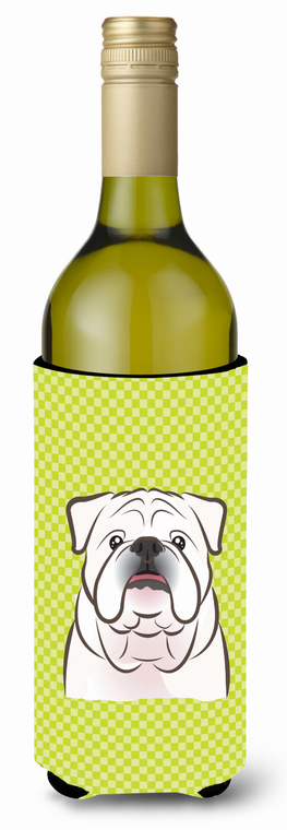 Checkerboard Design with Dog Wine Bottle Hugger - 615872917938