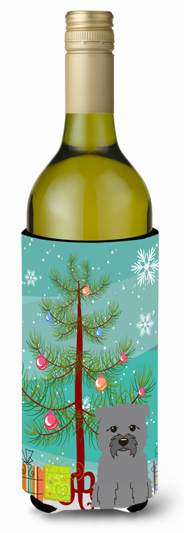 Merry Christmas Tree with Dog Wine Bottle Hugger - 638508539830
