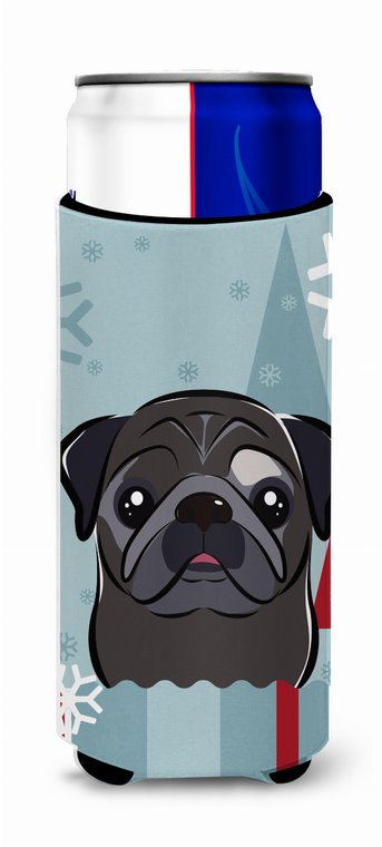 Winter Holiday Dog Design Ultra Hugger for slim cans - 638508125347
