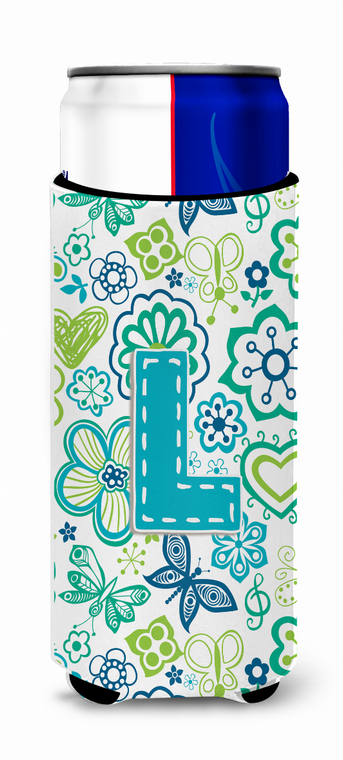 Letter Flowers and Butterflies Ultra Hugger for slim cans - 638508022288