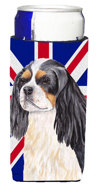 English Union Jack British Flag Design with Dog Ultra Hugger for slim cans - 615872822058