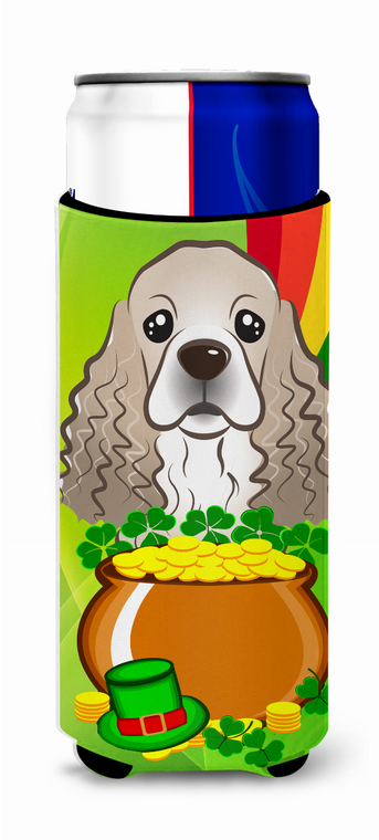 Dog St. Patrick's Day Design Ultra Hugger for slim cans - 638508201874