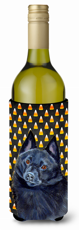 Candy Corn Halloween Design with Dog Wine Bottle Hugger - 615872699926