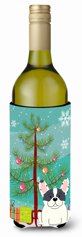 Merry Christmas Tree with Dog Wine Bottle Hugger - 638508539359