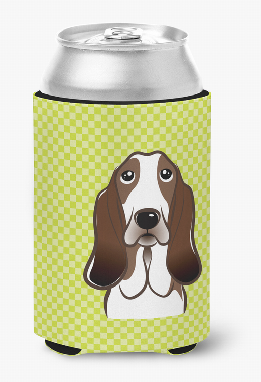 Dog Face Checkerboard Can or Bottle Hugger - 615872893980