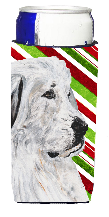 Candy Cane Christmas Design with Dog Ultra Hugger for slim cans - 615872844173
