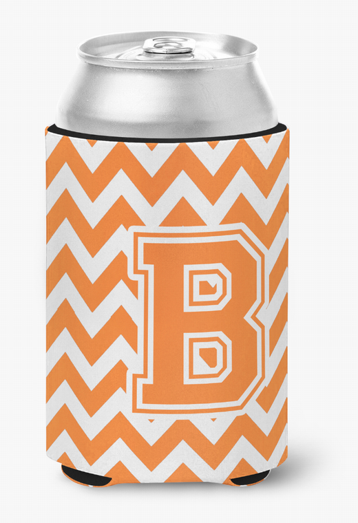 Monogram Letter Chevron Can or Bottle Hugger - 638508273772