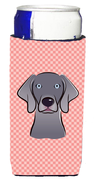 Checkerboard Design with Dog Ultra Hugger for slim cans - 615872916801