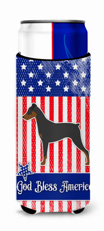 USA Patriotic Dog Ultra Hugger for slim cans - 638508495013