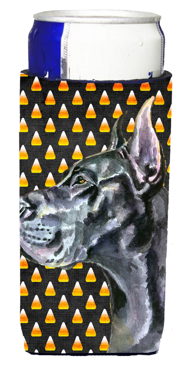Candy Corn Halloween Design with Dog Ultra Hugger for slim cans - 638508067326