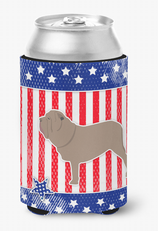 USA Patriotic Dog Design Can or Bottle Hugger - 638508504487