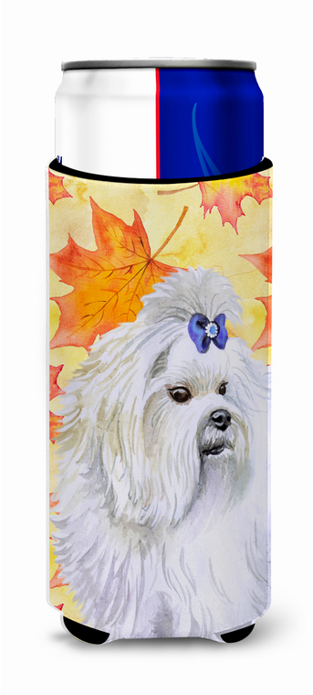 Dog with Fall Design Ultra Hugger for slim cans - 652259173020