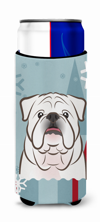 Winter Holiday Dog Design Ultra Hugger for slim cans - 638508124913