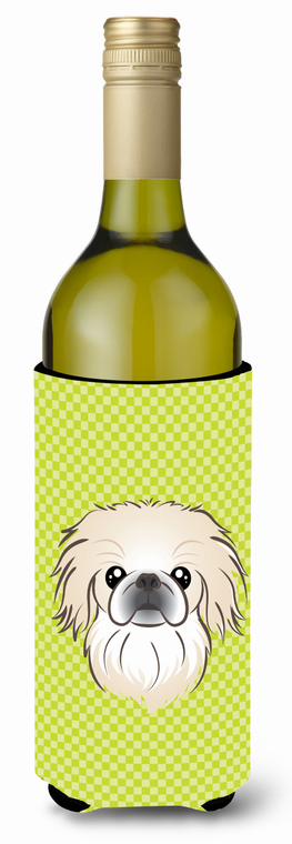Checkerboard Design with Dog Wine Bottle Hugger - 615872917945