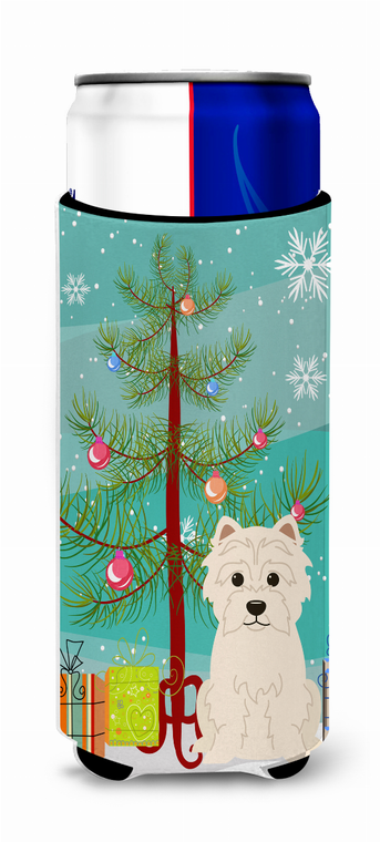 Merry Christmas Tree Dog Ultra Hugger for slim cans - 638508542489