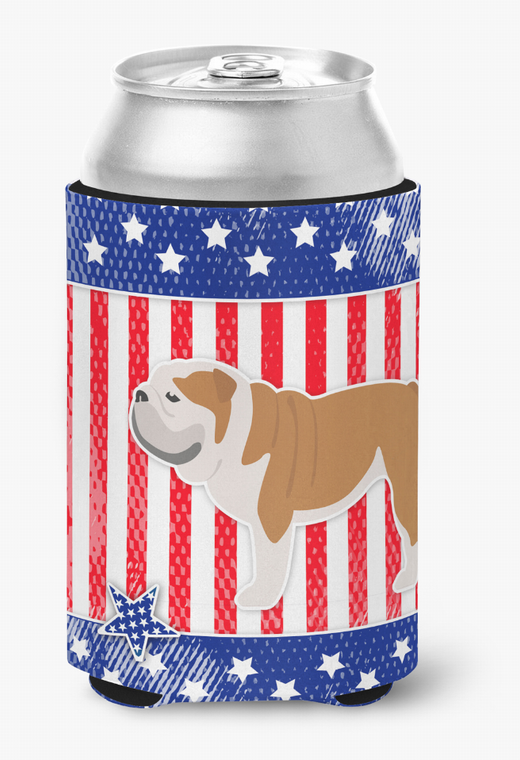 USA Patriotic Dog Design Can or Bottle Hugger - 638508504456