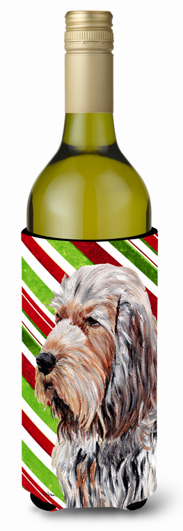 Candy Cane Christmas Design with Dog Wine Bottle Hugger - 615872846030