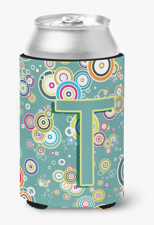 Monogram Letter Circle Circle Alphabet Can or Bottle Hugger - 615872971503