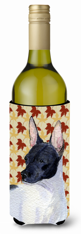Fall Leaves Design with Dog Wine Bottle Hugger - 615872708383