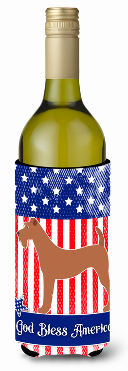 American Flag and Dog Wine Bottle Hugger - 638508986450
