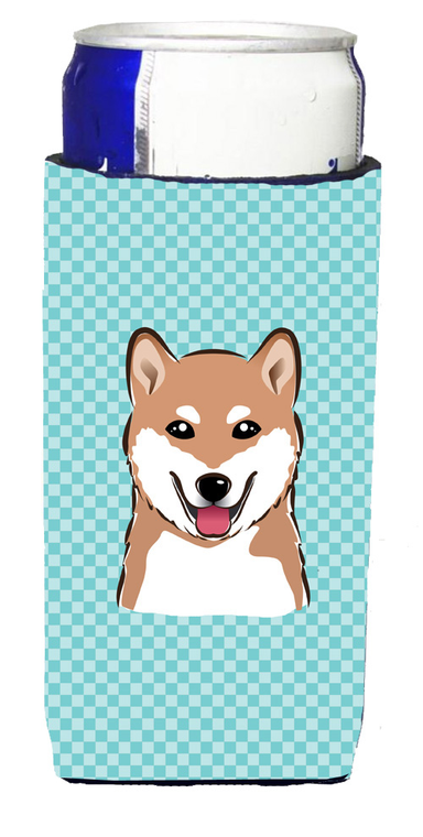 Checkerboard Design with Dog Ultra Hugger for slim cans - 615872915507