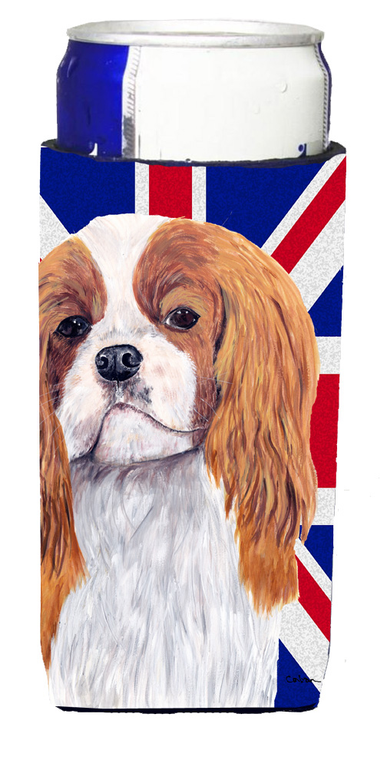 English Union Jack British Flag Design with Dog Ultra Hugger for slim cans - 615872822089