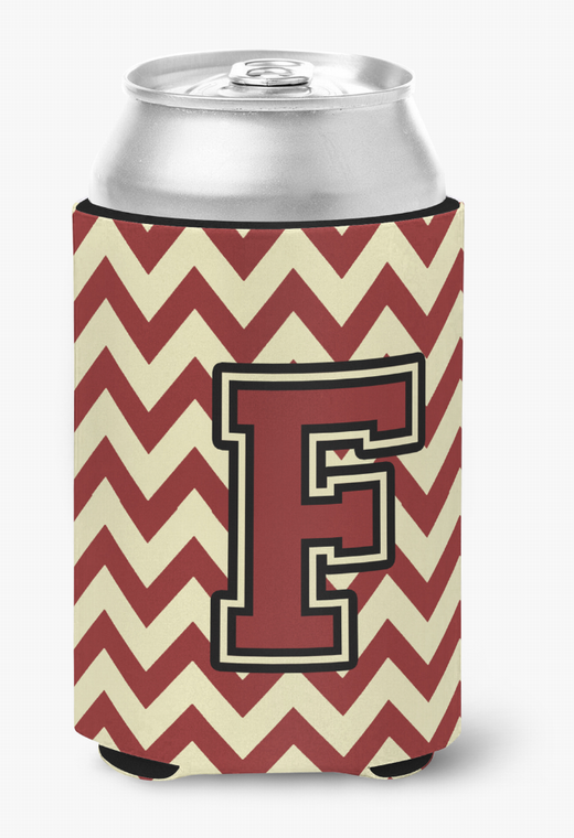 Monogram Letter Chevron Can or Bottle Hugger - 638508277374