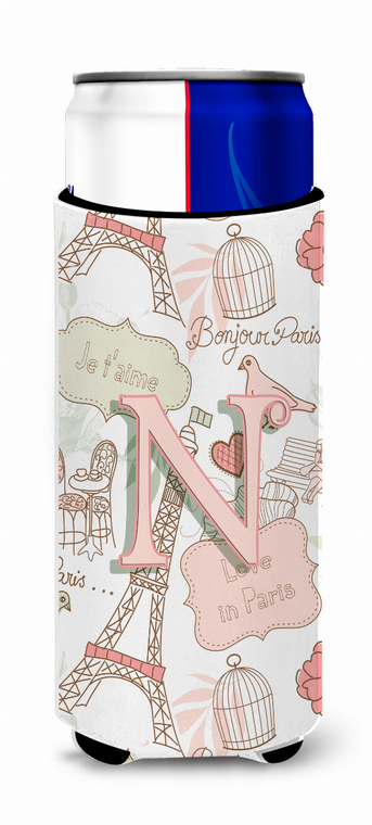 Letter Love in Paris Pink Ultra Hugger for slim cans - 638508021533