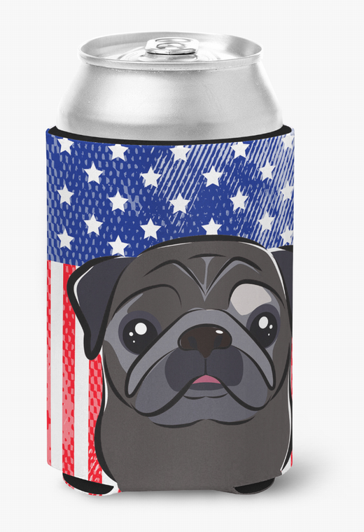 American Flag and Dog Can or Bottle Hugger - 638508243119