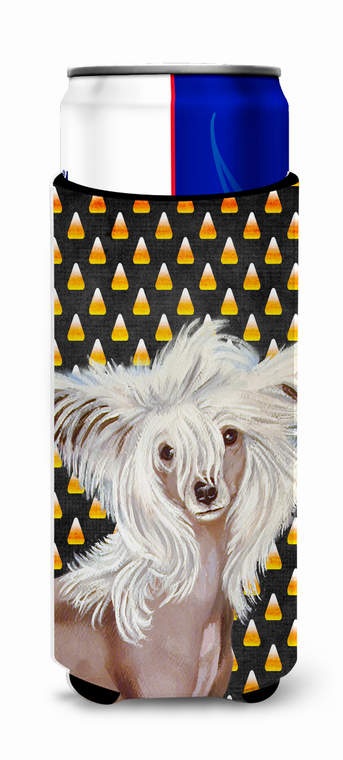 Candy Corn Halloween Design with Dog Ultra Hugger for slim cans - 615872732074