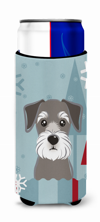 Winter Holiday Dog Design Ultra Hugger for slim cans - 638508124777