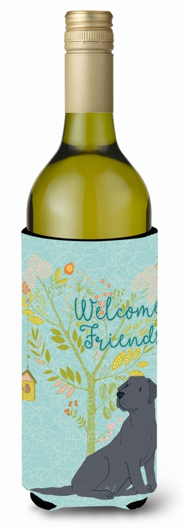 Welcome Friends with Dog Wine Bottle Hugger - 652259200962