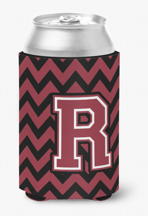 Monogram Letter Chevron Can or Bottle Hugger - 638508275431