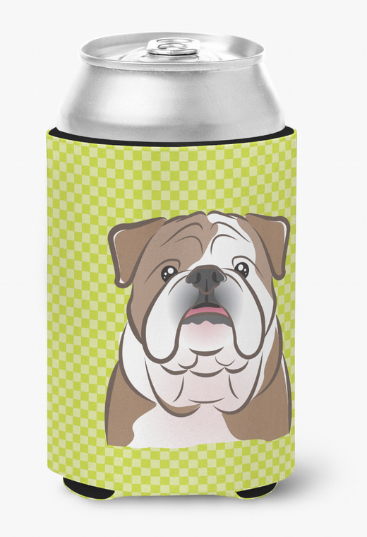 Dog Face Checkerboard Can or Bottle Hugger - 615872893744