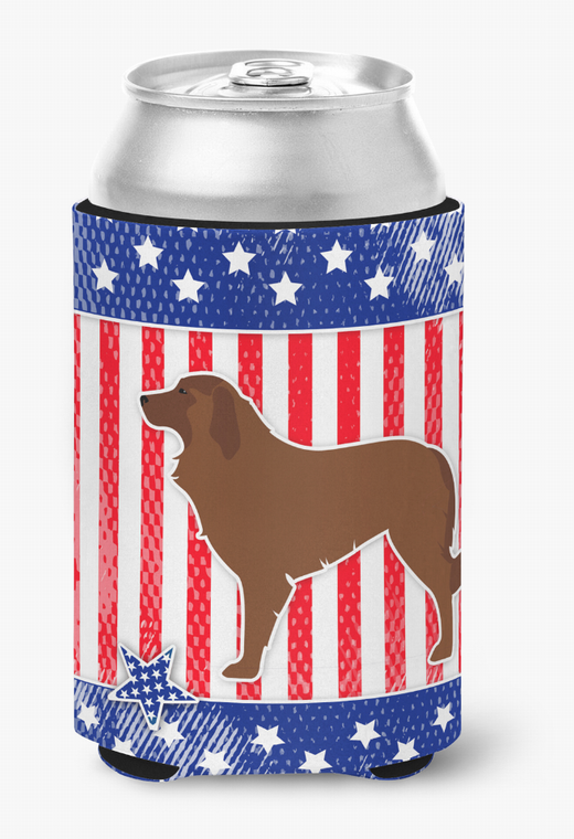 USA Patriotic Dog Design Can or Bottle Hugger - 638508504142