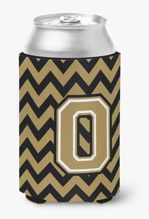 Monogram Letter Chevron Can or Bottle Hugger - 638508274908