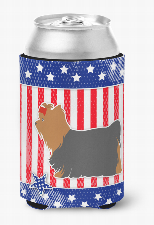 USA Patriotic Dog Design Can or Bottle Hugger - 638508504173