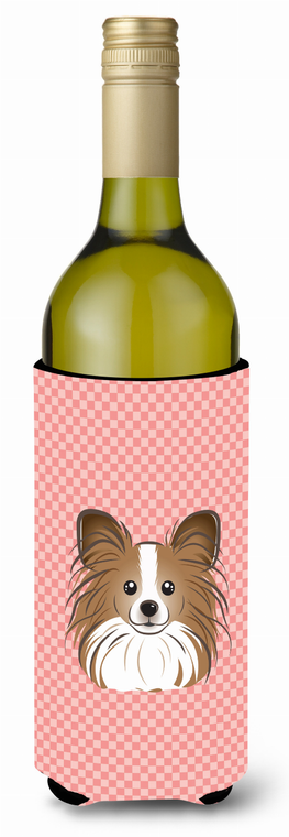 Checkerboard Design with Dog Wine Bottle Hugger - 615872918836