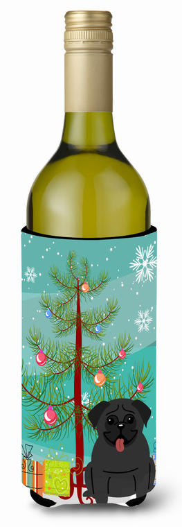 Merry Christmas Tree with Dog Wine Bottle Hugger - 638508539304
