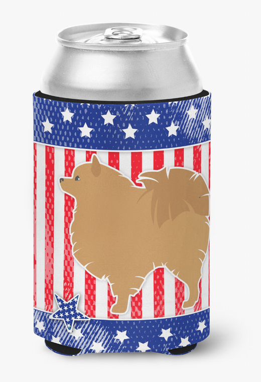 USA Patriotic Dog Design Can or Bottle Hugger - 638508504258
