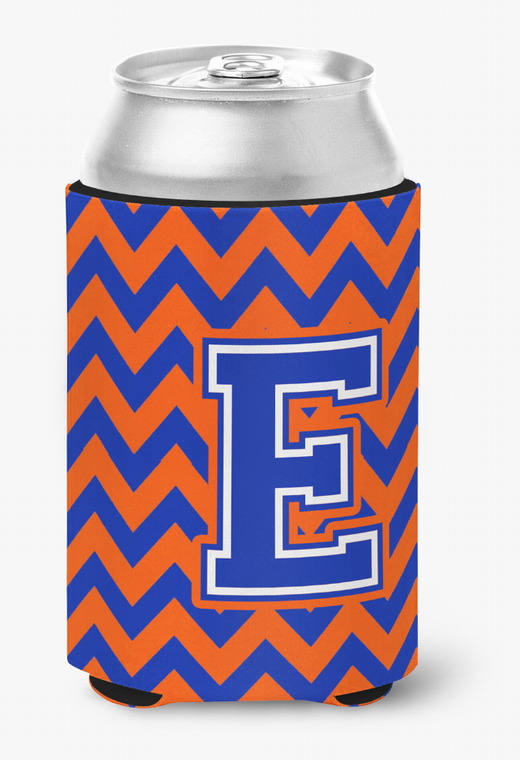 Monogram Letter Chevron Can or Bottle Hugger - 638508273307