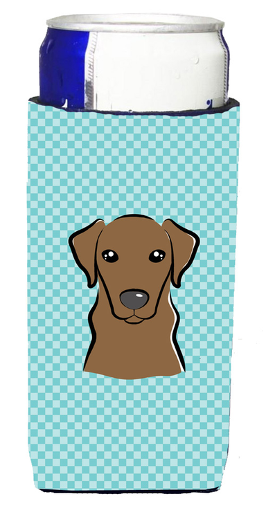 Checkerboard Design with Dog Ultra Hugger for slim cans - 615872915590