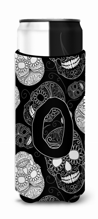 Letter Day of the Dead Skulls Black Ultra Hugger for slim cans - 638508022837