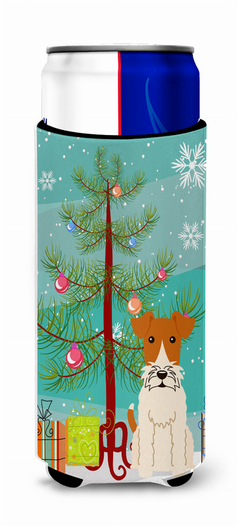 Merry Christmas Tree Dog Ultra Hugger for slim cans - 638508543073