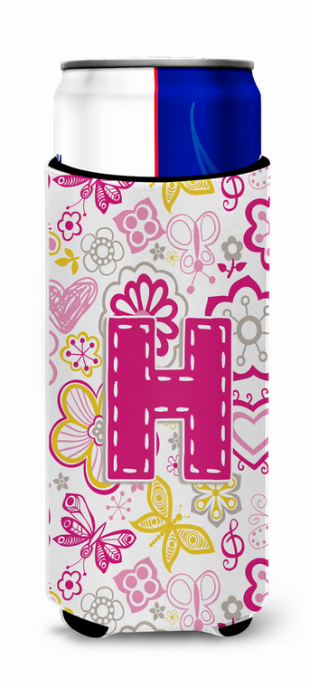 Letter Flowers and Butterflies Ultra Hugger for slim cans - 638508021984
